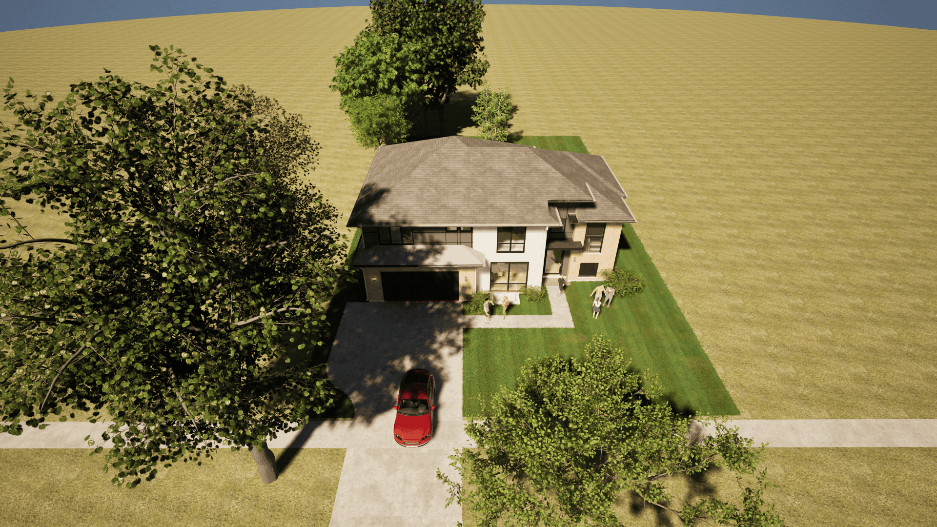 Ingram exterior aerial southeast