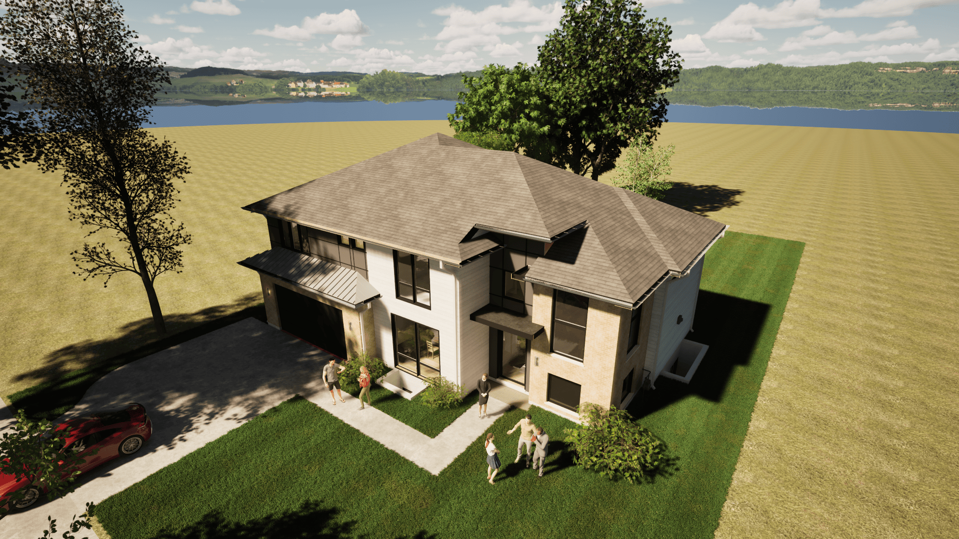 Ingram exterior aerial south