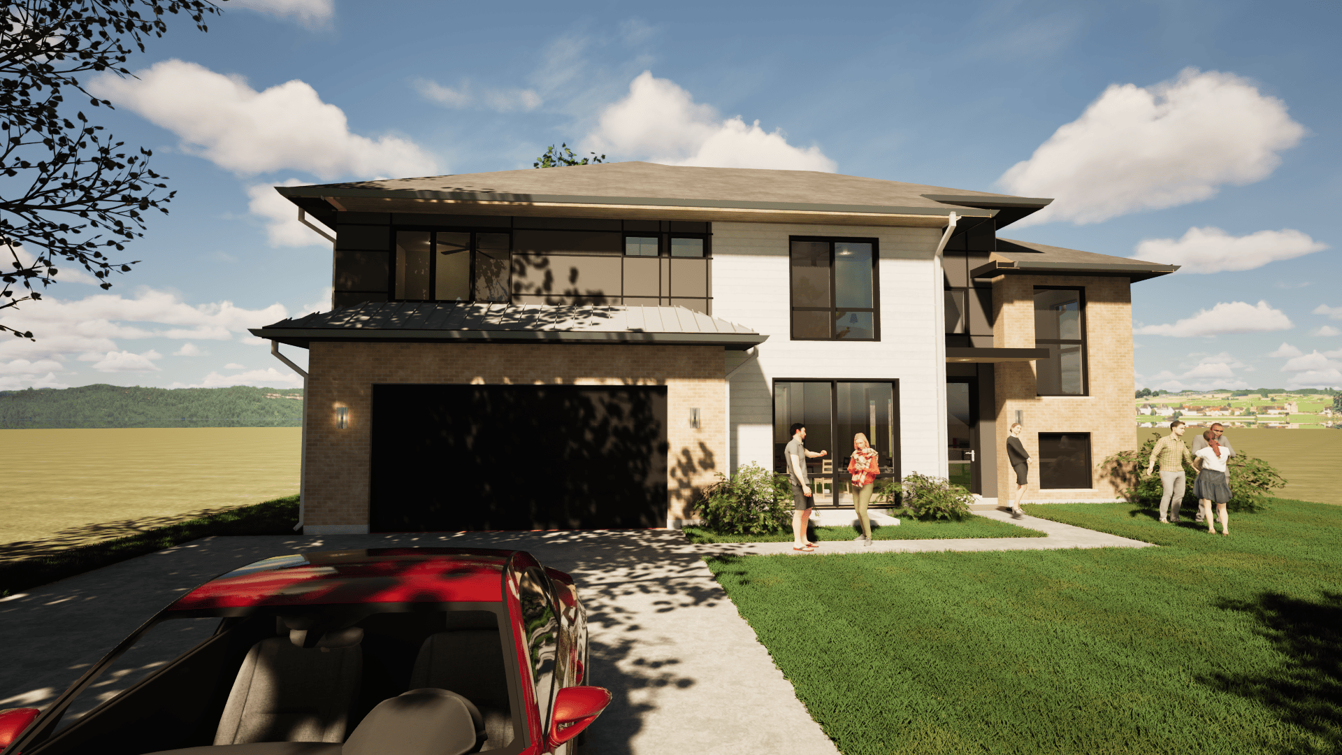 Ingram exterior driveway garage