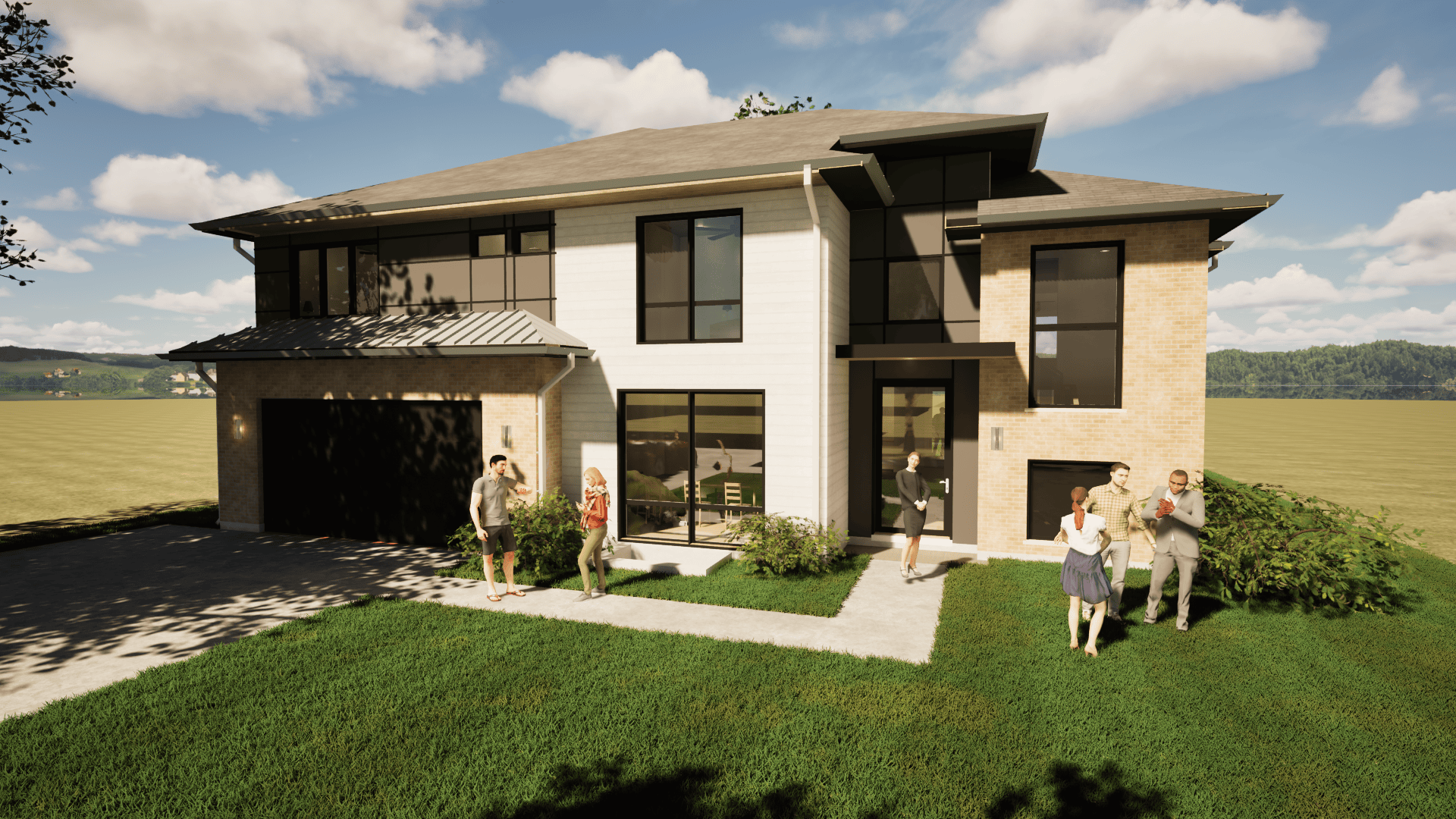 Ingram exterior front walk
