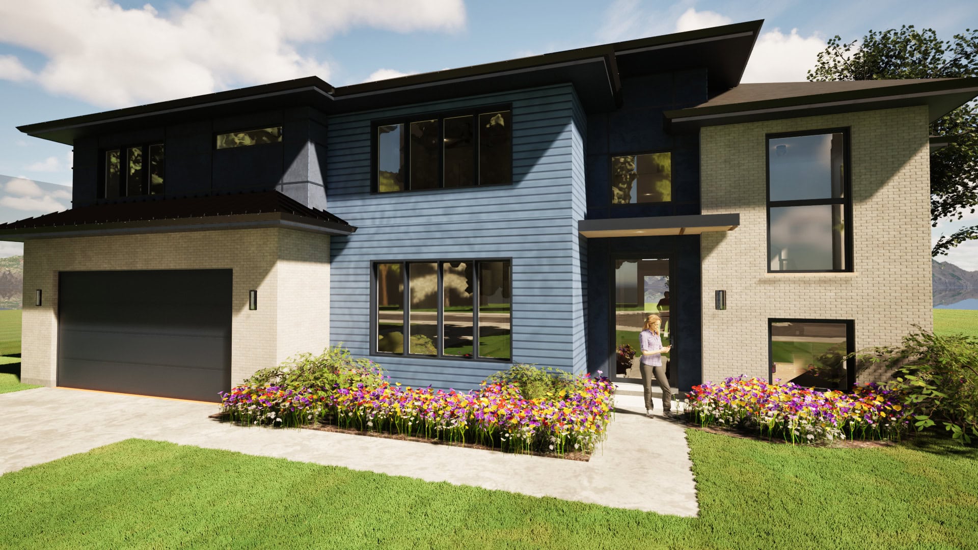 Front walk rendering