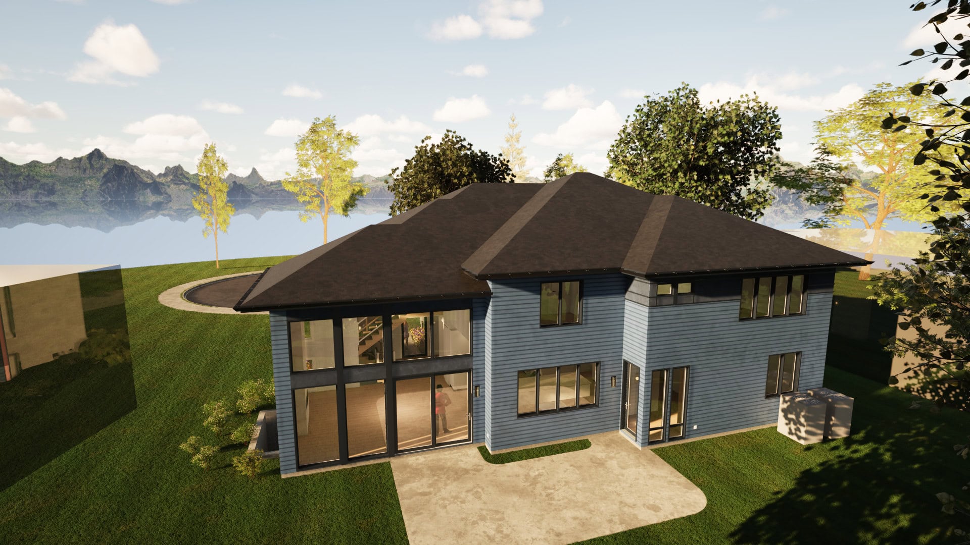 Elevated rear rendering