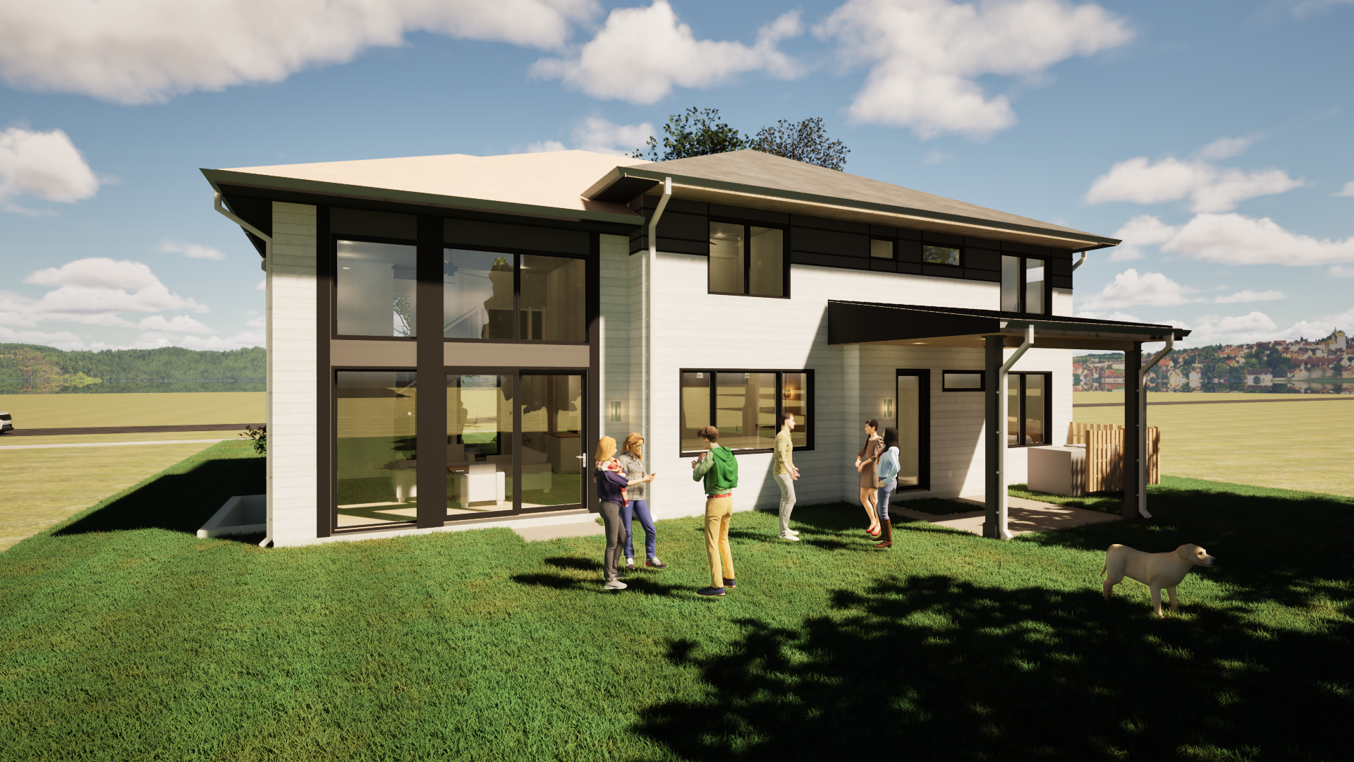 Ingram exterior rear patio