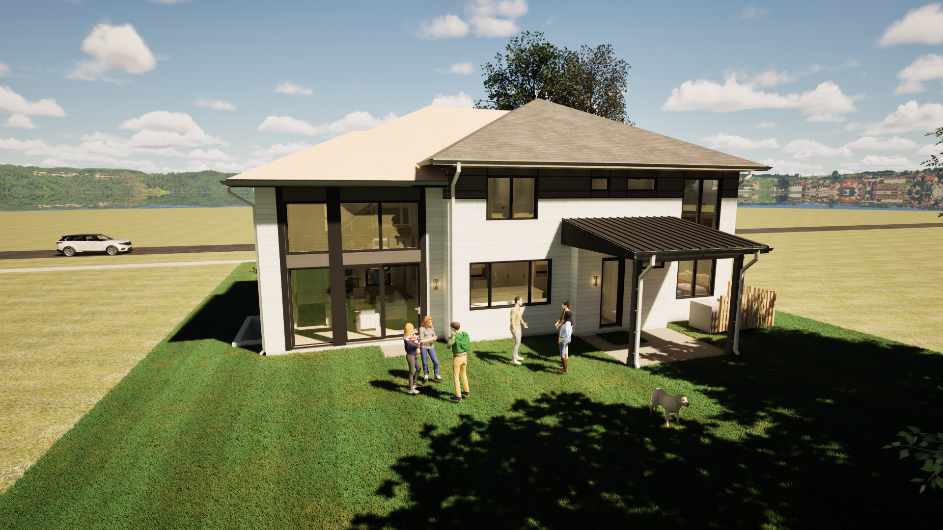 Ingram exterior rear yard