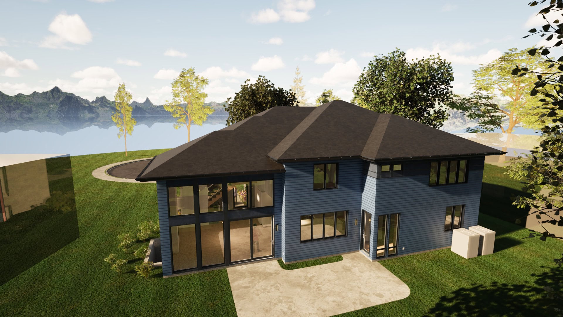 Rear yard rendering